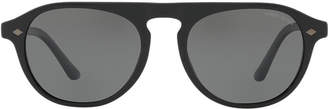 Giorgio Armani Ar8096 53 Black Square Sunglasses