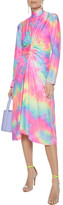 Thumbnail for your product : Sies Marjan Nara Ruched Glittered Tie-dyed Stretch-jersey Midi Turtleneck Dress