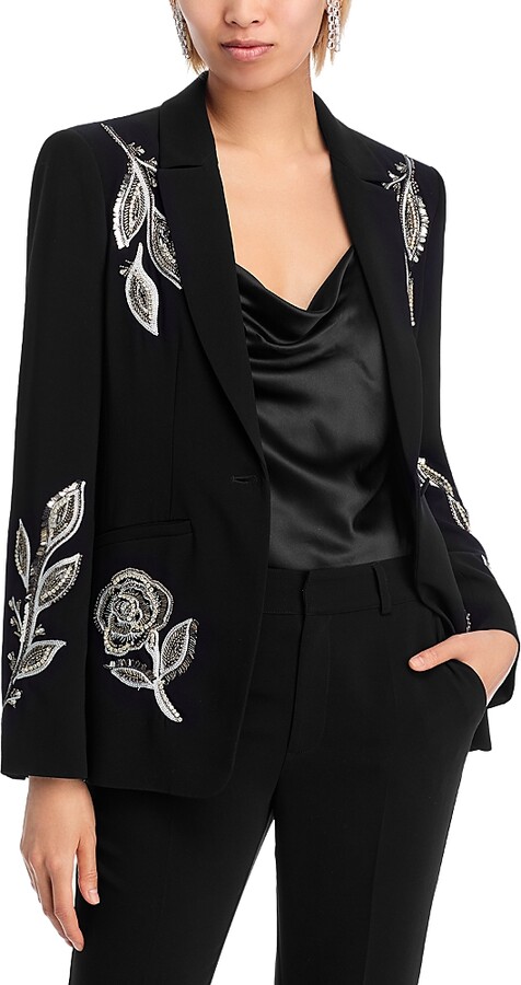 Cinq à Sept Karlie Metallic Paisley Blazer