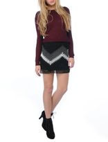 Thumbnail for your product : BB Dakota Crochet A-Line Mini Skirt