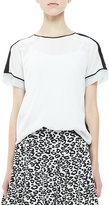 Thumbnail for your product : Rebecca Taylor Short-Sleeve Contrast Tee