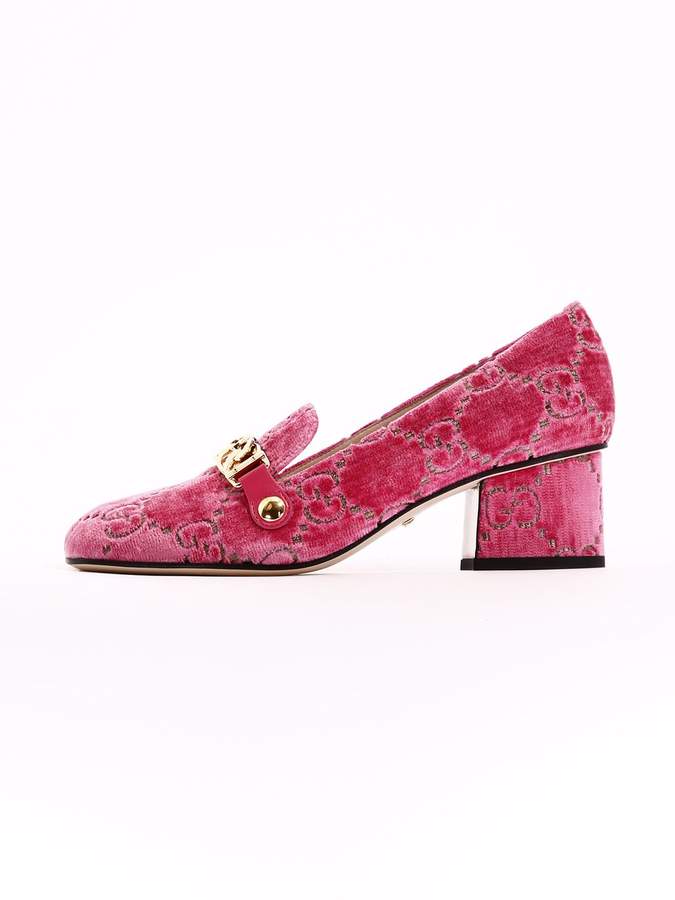 Gucci Pumps Sylvie Pink Velvet ShopStyle