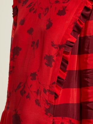 Preen Line Hebe Floral-print Handkerchief-hem Dress - Red Multi