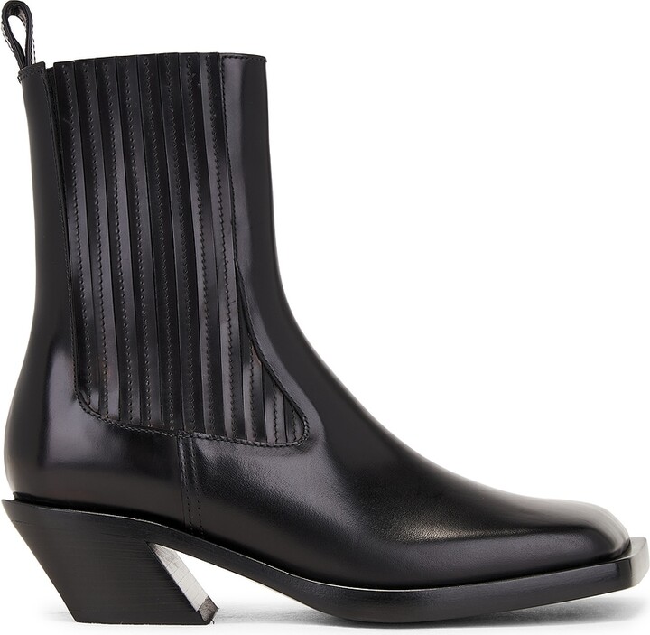 AMINA MUADDI Chiara 40 Chelsea Boot in Black