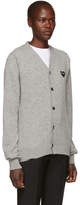 Thumbnail for your product : Comme des Garcons Play Grey Wool Heart Patch Mens Fit Cardigan