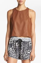 Thumbnail for your product : ASTR Faux Leather Crop Top