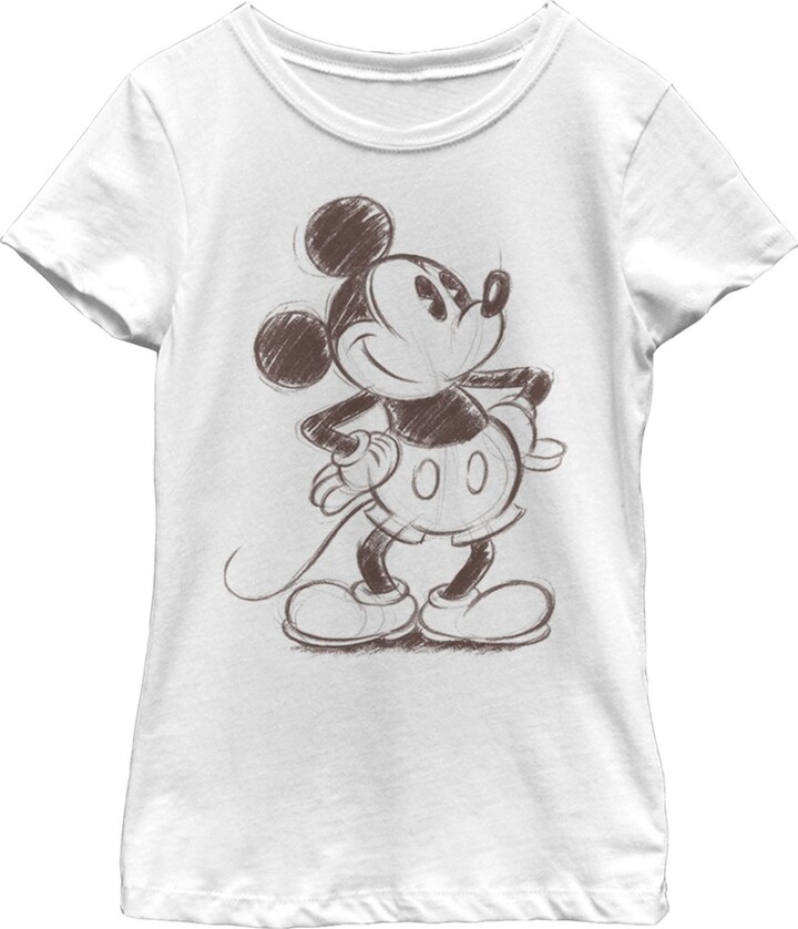 Disney Girl's Mickey & Friends Retro Mickey Mouse Sketch Child T-Shirt -  ShopStyle Boys' Tees