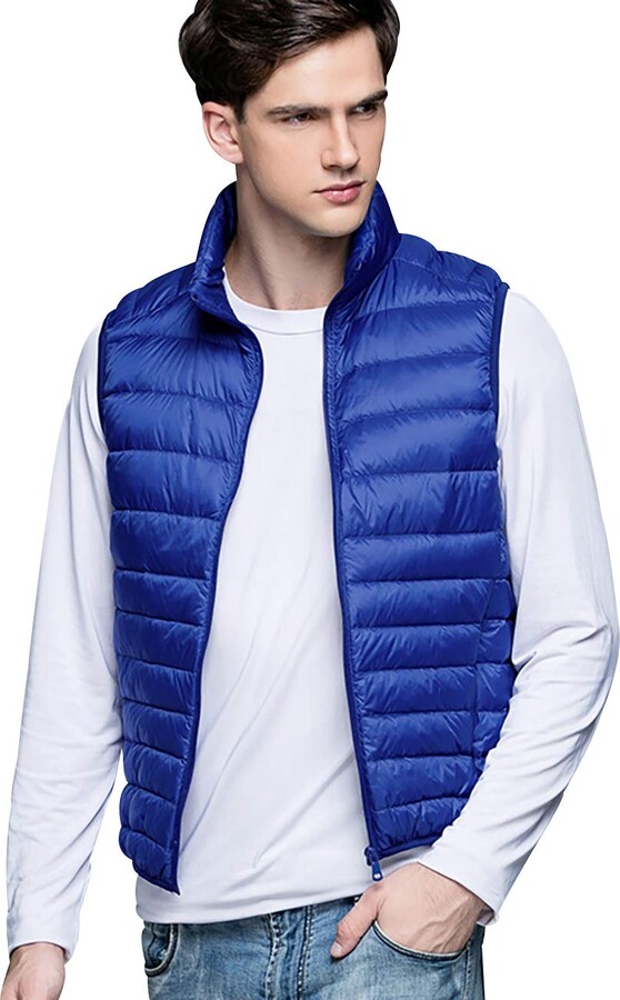 Peuignao Packable Down Gilet Men Lightweight Ultra Light Down Vest Men