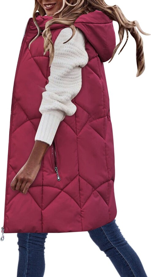 Long Puffer Vest Women Lands' End Womens Down Puffer Vest 2X 20W