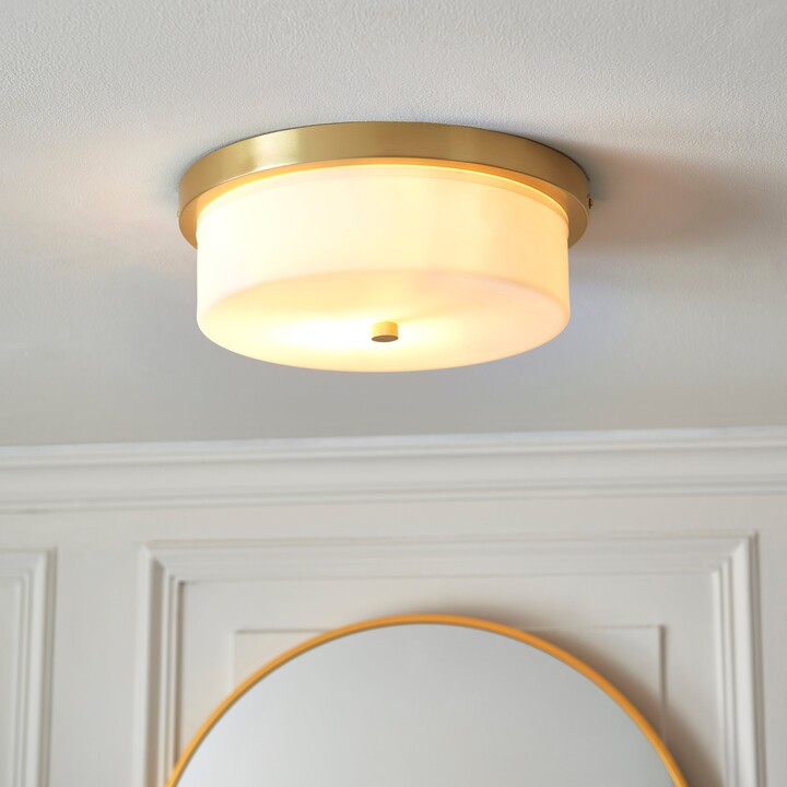 Dunelm Roan Bathroom Flush Ceiling Light Gold ShopStyle