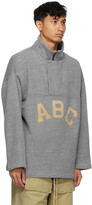 Thumbnail for your product : Fear Of God Grey 'ABC' Pullover Zip-Up Sweater