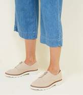 Thumbnail for your product : New Look Nude Suedette Zip Up Chunky Sole Shoes