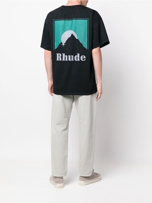 Rhude mountain logo cotton T-shirt