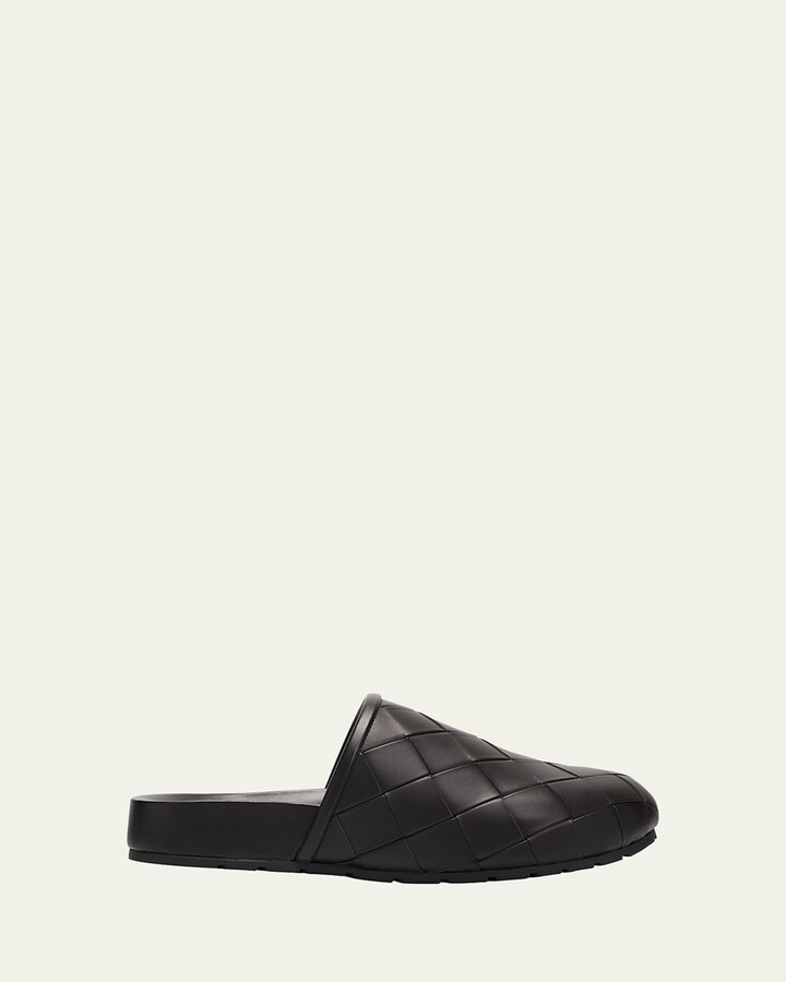Bottega Veneta Reggie Woven Leather Slipper Mules