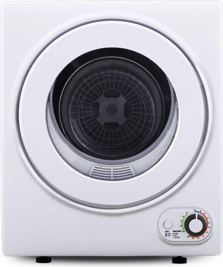 Euhomy 1.6 cu. ft. Vented Portable Clothes Dryer in White, Compact Dryer Machine for Dorm, 19.5 in. W, 23.6 in. H