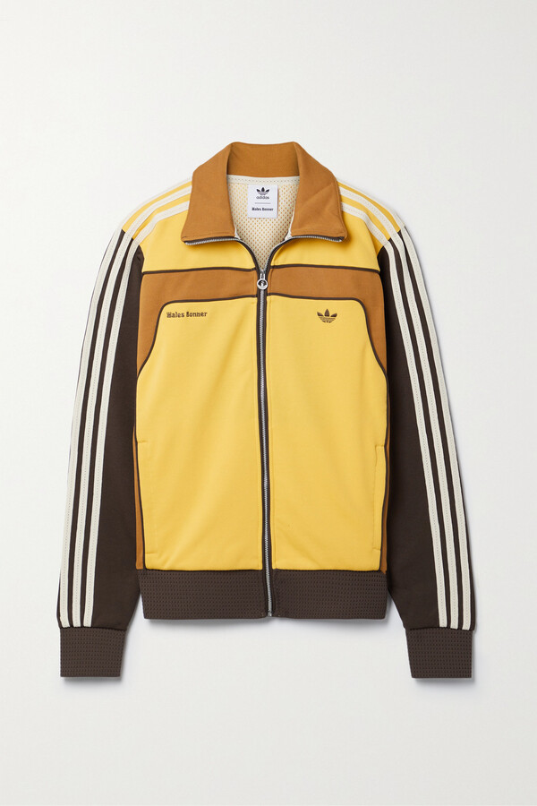 adidas + Wales Bonner Color-block Striped Recycled Jersey Track Jacket -  Yellow - ShopStyle