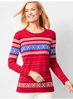 Thumbnail for your product : Talbots Crisscross Fair Isle Sweater