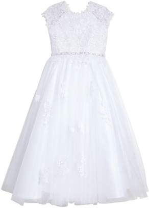 Joan Calabrese FOR MON CHERI Lace Appliqu? Tulle First Communion Dress (Little Girls & Big Girls)