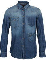 Thumbnail for your product : True Religion Mid Blue Denim Old West Frank Shirt