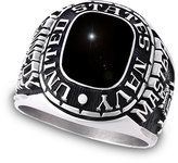 Thumbnail for your product : Zales Men's Siladium® Apollo Onyx Military Ring by ArtCarved®