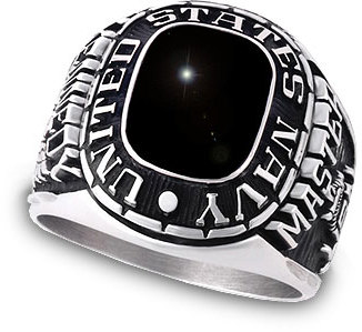 Zales Men's Siladium® Apollo Onyx Military Ring by ArtCarved®