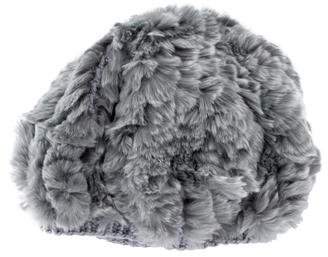 Helen Kaminski Fur-Trimmed Knit Beret