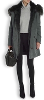 Thumbnail for your product : Yves Salomon Graphite fur trimmed twill parka