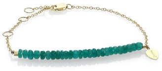 Meira T Emerald & 14K Yellow Gold Beaded Chain Link Bracelet