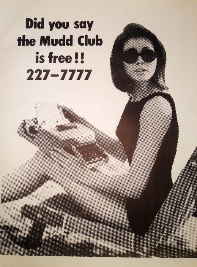 Fernando Natalici, Mudd Club New York 1979 street poster (Haring Basquiat related), 1979