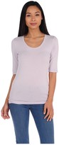 Thumbnail for your product : Majestic Elbow Sleeve Scoop Neck Tee