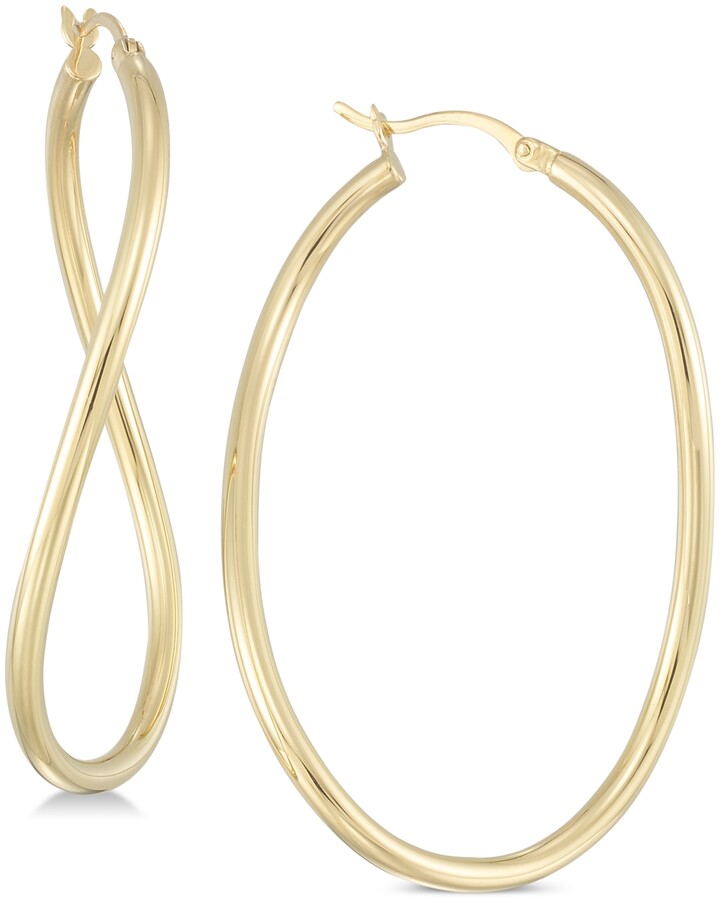 Simone I. Smith Wavy Hoop Earrings in 18k Gold over Sterling Silver or Sterling Silver