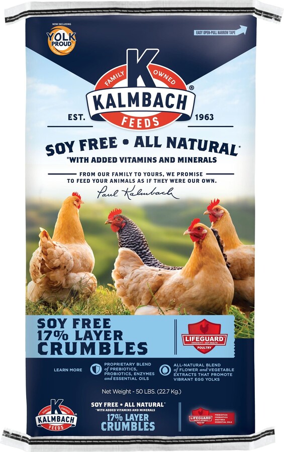 Kalmbach Feeds All Natural Soy-Free 17% Protein Layer Crumbles Poultry Feed, 50-lb bag