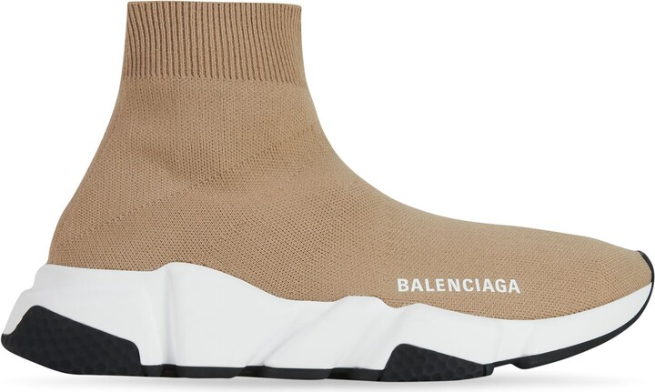 Balenciaga Speed 2.0 Recycled Knit Sneaker Beige Women