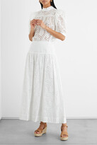Thumbnail for your product : Iris & Ink Julia broderie anglaise organic cotton maxi skirt