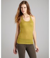 Thumbnail for your product : Three Dots pale olive ribbed racerback tank