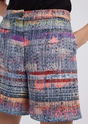 Emporio Armani Multicolor Tweed Shorts