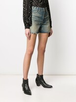 Thumbnail for your product : Saint Laurent High-Waisted Denim Shorts