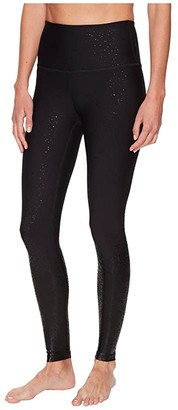 Beyond Yoga Alloy Ombre High Waisted Midi Leggings (Black Foil Speckle) Women's Casual Pants