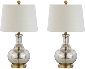Jonathan Y Designs Set Of 2 Lavelle 25In Glass Table Lamps