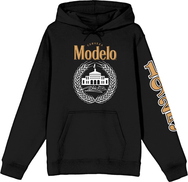 Bioworld Modelo 1925 Logo Art Long Sleeve Black Adult Hooded Sweatshirt-5XL