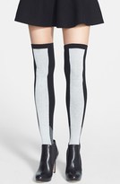 Thumbnail for your product : Kensie Colorblock Over the Knee Socks