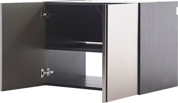 George Oliver Wood Base Door Wall Mounted Garage Cabinet In Metallic Gray