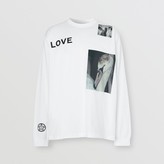 Thumbnail for your product : Burberry ong-seeve Montage Print Cotton Top