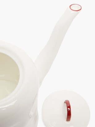 FELDSPAR Painted-handle Fine China Teapot - Red White