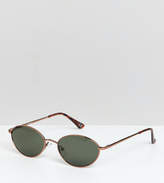 Thumbnail for your product : ASOS Design Metal Angled Oval In Bronze With Smoke Lens