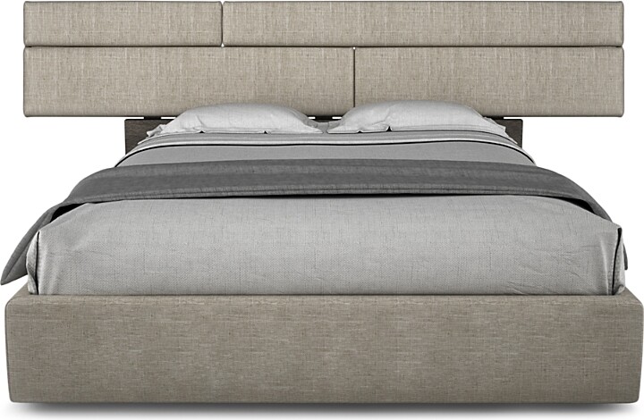 Huppe Plank Upholstered High Height Platform Queen Bed