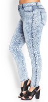 Thumbnail for your product : Forever 21 FOREVER 21+ acid wash skinny jeans
