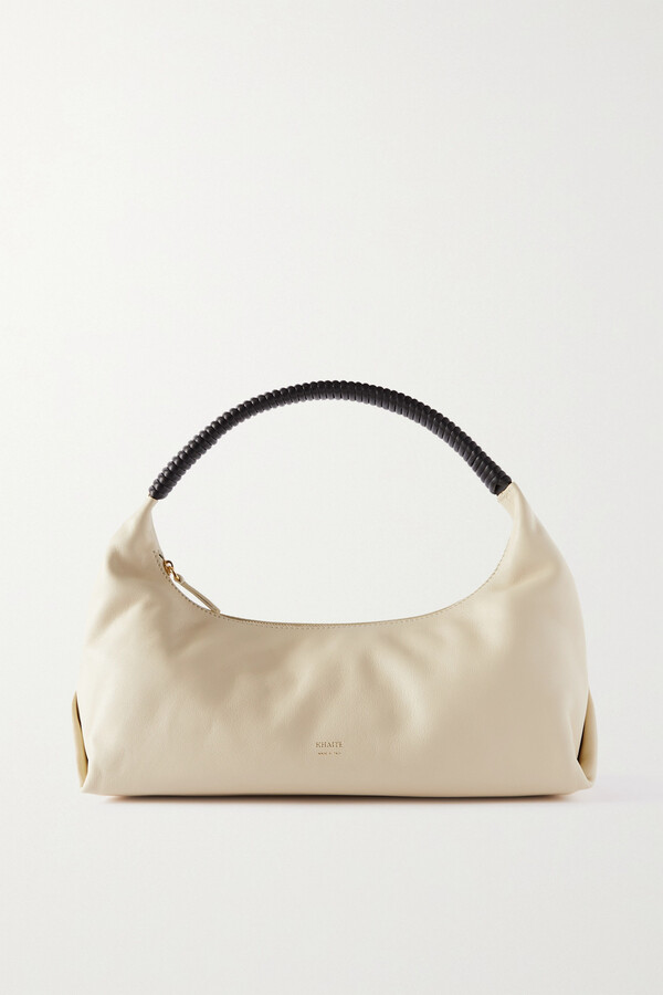 KHAITE Remi Leather Shoulder Bag - Cream - ShopStyle