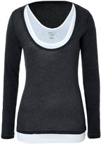 Thumbnail for your product : Majestic Cotton-Cashmere Double Layer Top