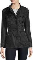 Thumbnail for your product : Jane Post High-Neck Snap-Front Jacket, Camo